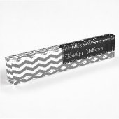 Plaque d'identification de Chevron de bureau gris
