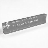 Plaque d'identification de docteur Desk de