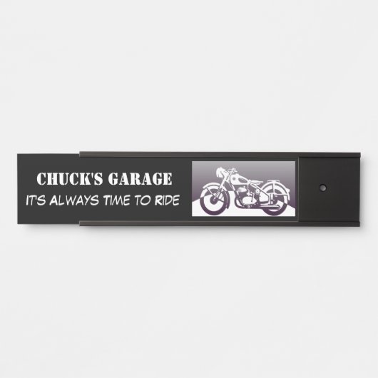 Plaque d'identification de garage de moto (Devant)