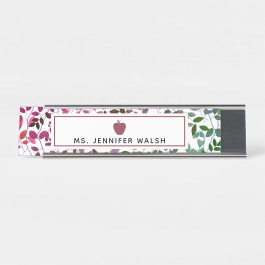 Plaque d'identification de l'enseignant de pomme b (Devant)