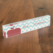 Plaque d'identification de l'enseignant Red Chevro (Taille)