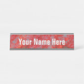 Plaque d'identification de marbre rouge de Faux (Devant)