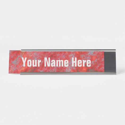 Plaque d'identification de marbre rouge de Faux (Devant)