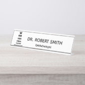 Plaque d'identification de "ophtalmologue" (Devant)