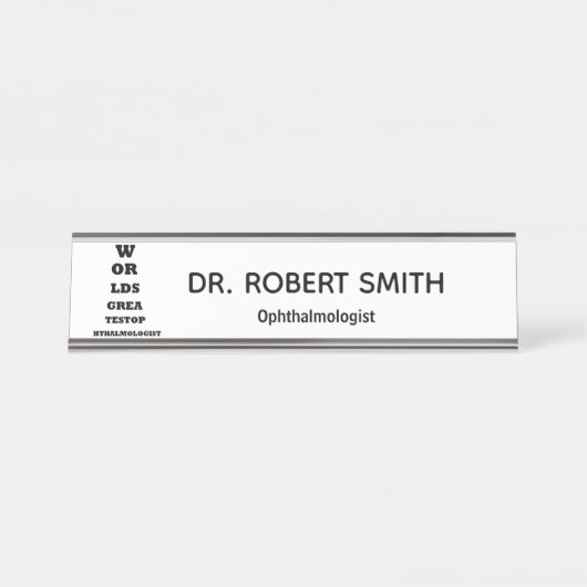 Plaque d'identification de "ophtalmologue" (Devant)