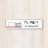 Plaque d'identification de porte de "dentiste" (Devant)