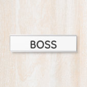 Plaque d'identification de porte de "patron" (Devant)