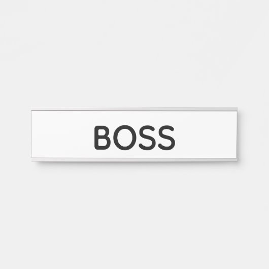 Plaque d'identification de porte de "patron" (Devant)