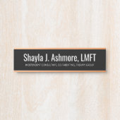 Plaque d'identification de porte professionnelle (Devant)