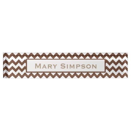Plaque d'identification d'impression Brown et (Devant)