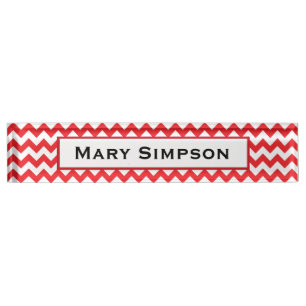 Plaque d'identification d'impression rouge et