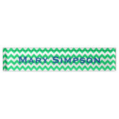 Plaque d'identification d'impression vert et blanc (Devant)