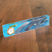 Plaque d'identification Dolphin Fish Desk (Taille)