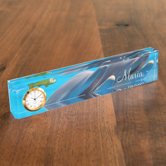 Plaque d'identification Dolphin Fish Desk (Taille)