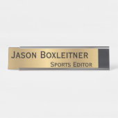 Plaque d'identification d'or élégant (Devant)