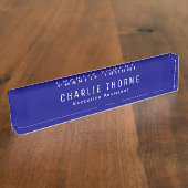 Plaque d'identification du bureau bleu de la Marin (Taille)