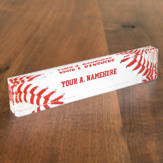 Plaque d'identification du bureau de base-ball