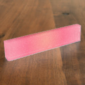 Plaque d'identification du bureau de dégradé rose  (Taille)
