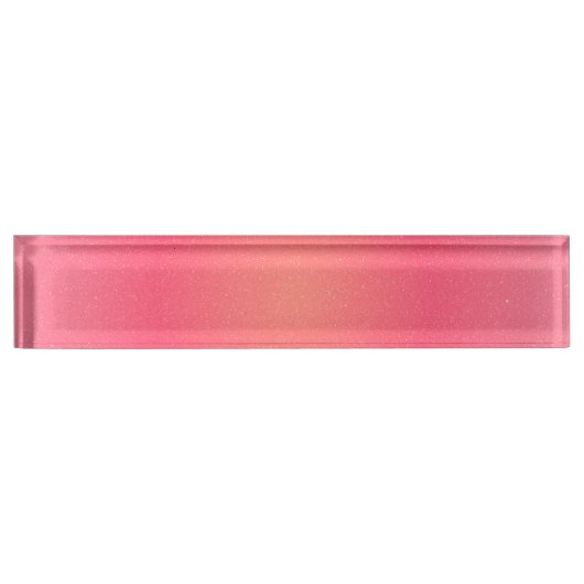 Plaque d'identification du bureau de dégradé rose  (Devant)