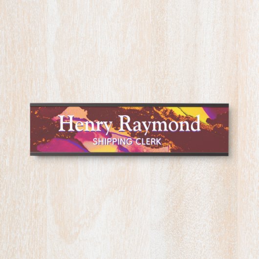 Plaque d'identification du bureau de flux acryliqu (Devant)