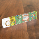 Plaque d'identification du bureau de l'enseignant  (Taille)