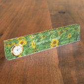 Plaque d'identification du bureau de tournesol (Taille)