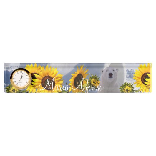 Plaque d'identification du bureau d'ours polaire d (Devant)