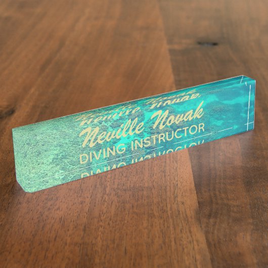 Plaque d'identification du récif corallien (Taille)