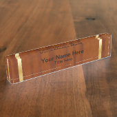 Plaque d'identification en bois de barre d'or de (Taille)