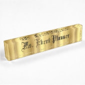 Plaque d'identification Gold Desk