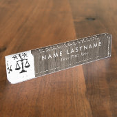 Plaque d'identification mini-procureur en bois (Taille)