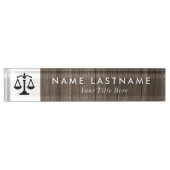 Plaque d'identification mini-procureur en bois (Devant)