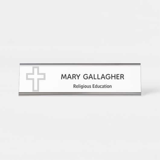 Plaque d'identification personnalisée de "croix" (Devant)