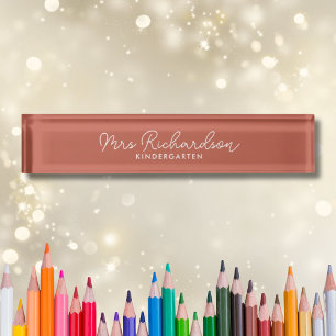 plaque d'identification personnalisée du bureau de