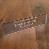 Plaque d'identification personnalisée en cuir à ou (Taille)