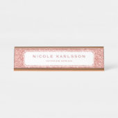 Plaque d'identification personnalisée par lux rose (Devant)