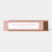 Plaque d'identification personnalisée par lux rose (Devant)