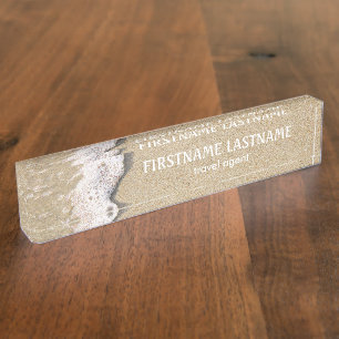 Plaque d'identification personnalisée Plage Shore