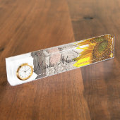 Plaque d'identification Sunflower Rock Desk (Taille)