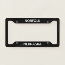 Plaque d'immatriculation de Norfolk, Nebraska