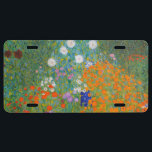 Plaque D'immatriculation Gustav Klimt - Jardin des fleurs<br><div class="desc">Jardin aux fleurs - Gustav Klimt en 1905-1907</div>