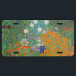Plaque D'immatriculation Gustav Klimt - Jardin des fleurs<br><div class="desc">Jardin aux fleurs - Gustav Klimt en 1905-1907</div>