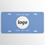 Plaque D'immatriculation Logo Simple Avec Bleu Entreprise Texte<br><div class="desc">Ajoutez votre propre logo et le choix du texte à cette conception,  et modifiez la couleur arrière - plan dans l'outil de conception. Supprimez le texte supérieur ou inférieur si vous préférez. Minimaliste et professionnel.</div>