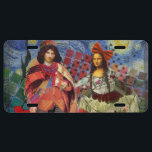 Plaque D'immatriculation Mona Lisa Romantic Funny Art coloré<br><div class="desc">Cette merveilleuse invitation prend des éléments de la Mona Lisa et de Van Gogh's Starry nuit pour faire un thème mariage exceptionnellement unique et fantasque stationnaire pour une invitation, merci, numéro de table, et plus encore! Mona Lisa - Cette image présente la Mona Lisa avec son homme, dansant dans la...</div>