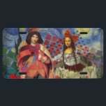 Plaque D'immatriculation Mona Lisa Romantic Funny Art coloré<br><div class="desc">Cette merveilleuse invitation prend des éléments de la Mona Lisa et de Van Gogh's Starry nuit pour faire un thème mariage exceptionnellement unique et fantasque stationnaire pour une invitation, merci, numéro de table, et plus encore! Mona Lisa - Cette image présente la Mona Lisa avec son homme, dansant dans la...</div>