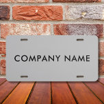 Plaque D'immatriculation Nom De Société Personnalisé Ou Nom Personnel<br><div class="desc">Customisez ce design et créez votre plaque de licence personnalisée. Si le nom de l'entreprise est long, vous pouvez ajuster la taille de la police pour qu'elle s'intègre. Vous pouvez TRANSFÉRER ce DESIGN sur d'autres produits Zazzle et l'ajuster à la plupart des articles Zazzle. Vous pouvez également cliquer sur le...</div>