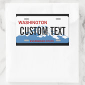 Plaque d'immatriculation Washington autocollant pe (Sac)