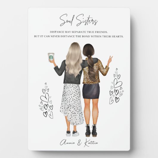 Plaque d'impression de Noël du meilleur ami custom (Devant)