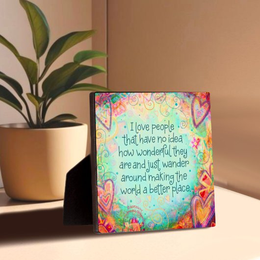 Plaque d'Inspirivity "Rendre le monde meilleur"