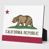 Plaque drapeau de l'État de Californie (Côté)
